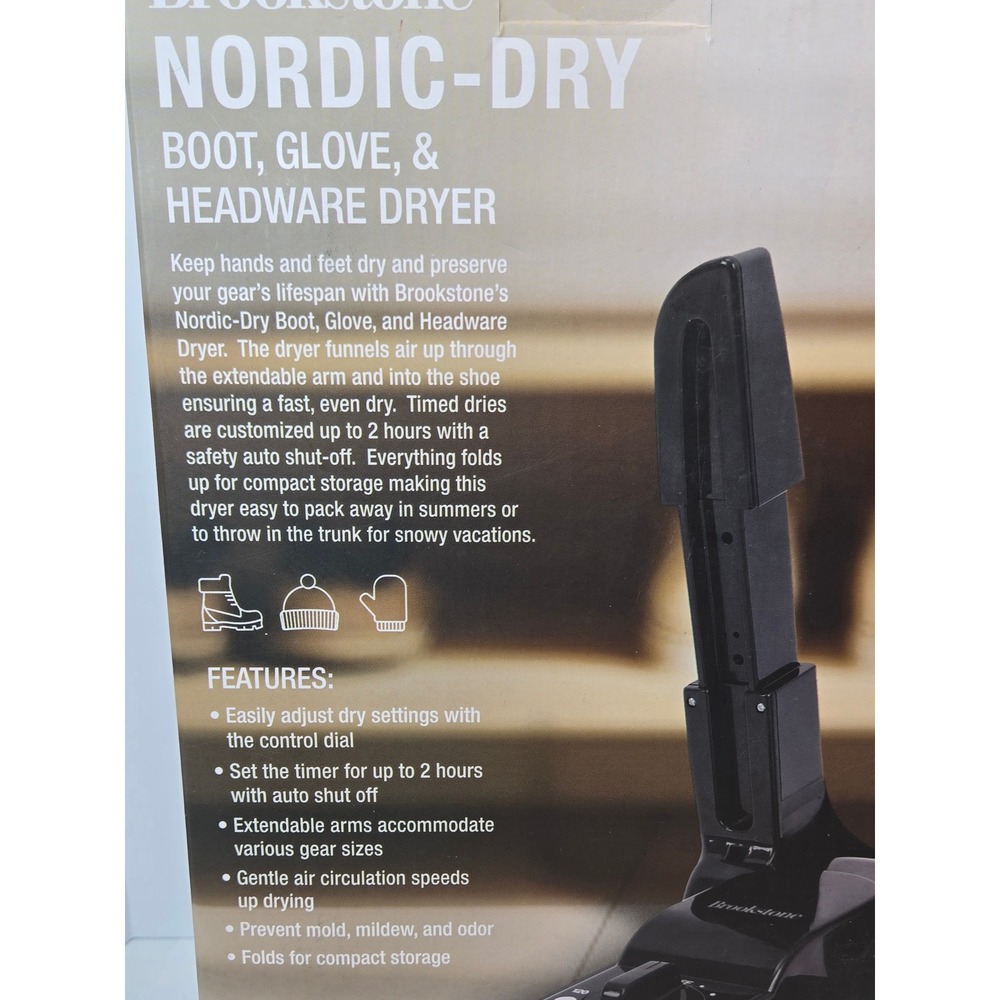 Brookstone Nordic-Dry Boot Glove Headware Dryer with 2 Hour Timer NEW - Picture 5 of 6